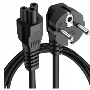 Przewód zasilający koniczynka,  3m, 3x0,75mm2, 10A-16A